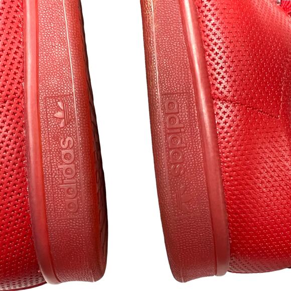 Adidas Stan Smith Sneakers Scarlet Red Adicolor Lace-Up Low‎ Top Men's 9.5 Shoes - Picture 8 of 14